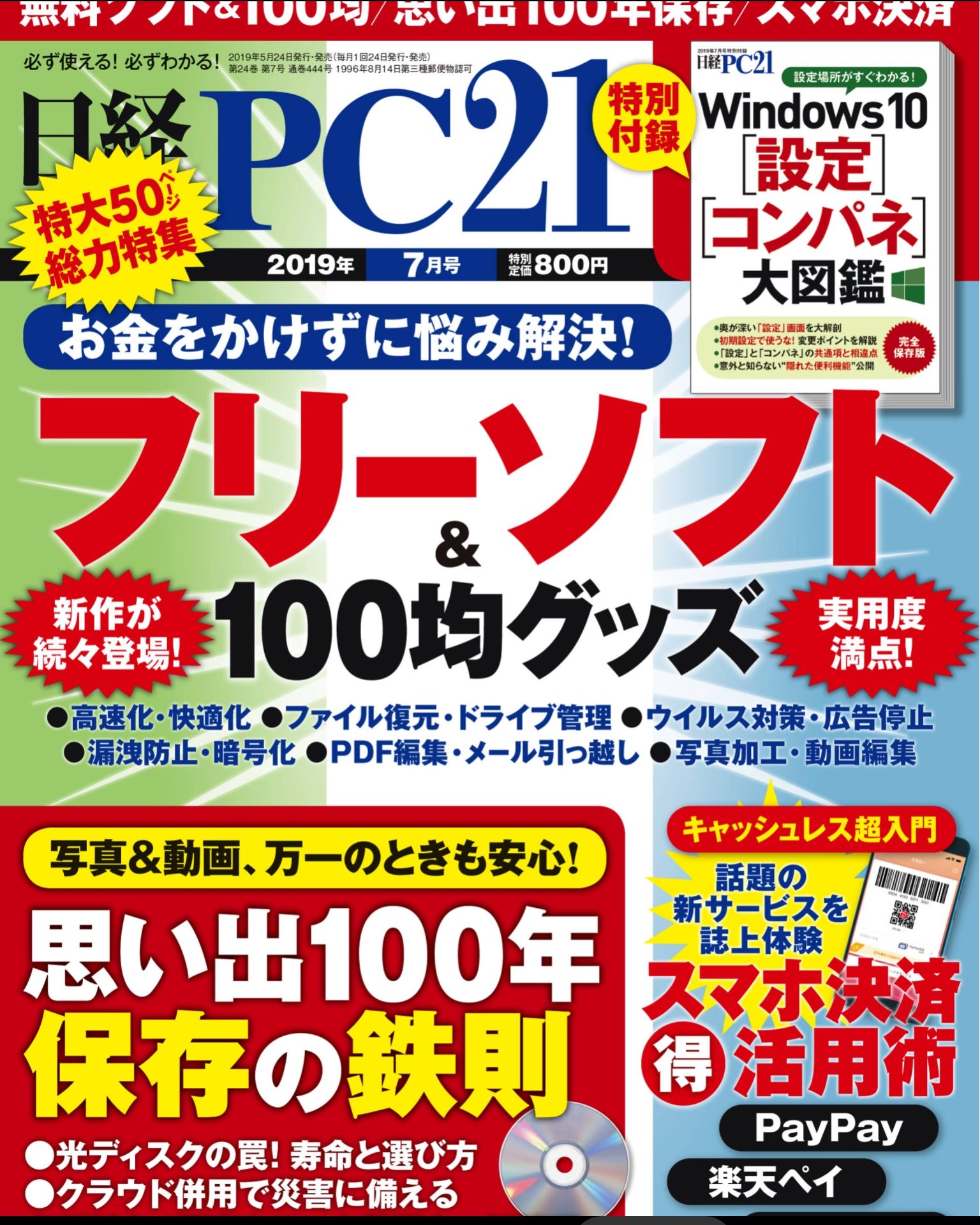 『日経PC』2019.7月号表紙